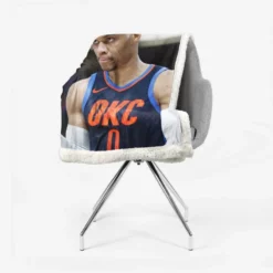 Russell Westbrook Oklahoma City NBA Sherpa Fleece Blanket 2