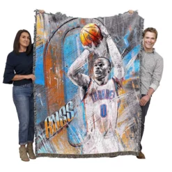 Russell Westbrook Oklahoma City Thunder NBA Woven Blanket
