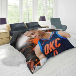 Russell Westbrook focused NBA Duvet Cover 1