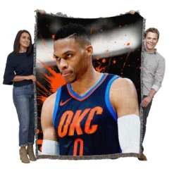 Russell Westbrook focused NBA Woven Blanket