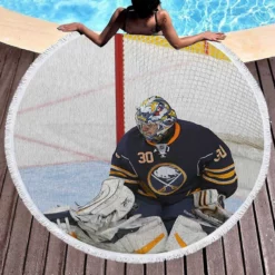 Ryan Miller NHL Player Round Beach Towel 1