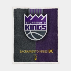 Sacramento Kings Basketball Team Logo Sherpa Fleece Blanket 1