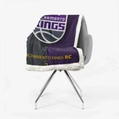 Sacramento Kings Basketball Team Logo Sherpa Fleece Blanket 2