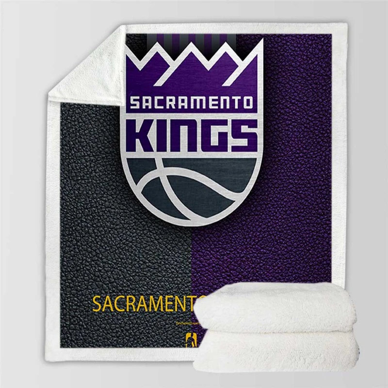 Sacramento Kings Basketball Team Logo Sherpa Fleece Blanket
