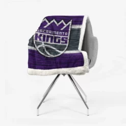 Sacramento Kings Logo Sherpa Fleece Blanket 2