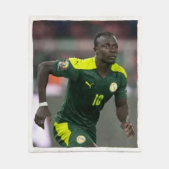 Sadio Mane Senegal elite Football Sherpa Fleece Blanket 1