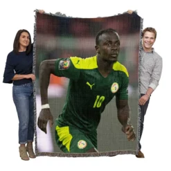 Sadio Mane Senegal elite Football Woven Blanket