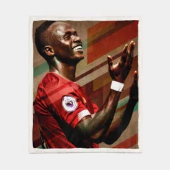 Sadio Mane consistent Football Sherpa Fleece Blanket 1