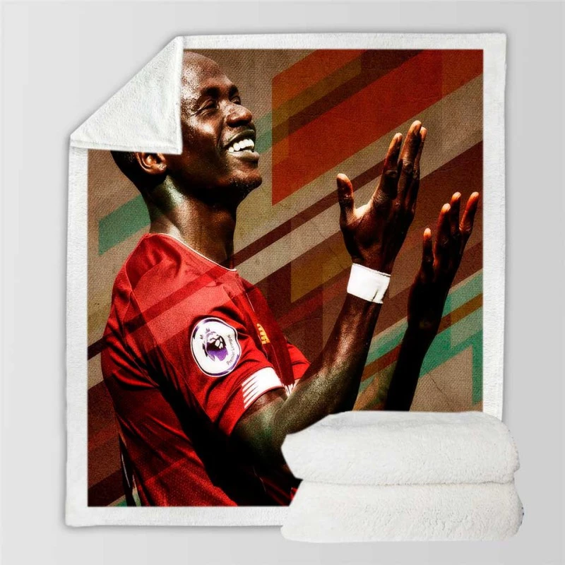 Sadio Mane consistent Football Sherpa Fleece Blanket