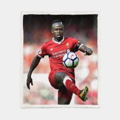 Sadio Mane dependable Football Sherpa Fleece Blanket 1