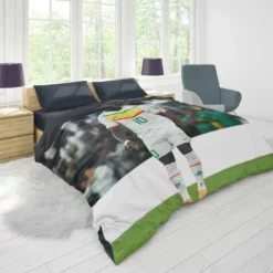 Sadio Mane enthusiastic Football Duvet Cover 1