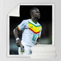 Sadio Mane ethical Football Senegal Sherpa Fleece Blanket