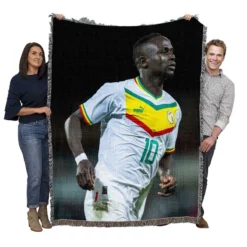 Sadio Mane ethical Football Senegal Woven Blanket