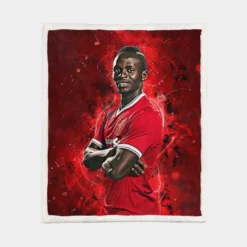 Sadio Mane extraordinary Football Sherpa Fleece Blanket 1