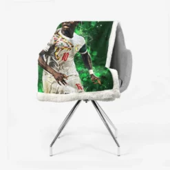 Sadio Mane fast Football Sherpa Fleece Blanket 2