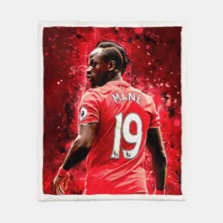 Sadio Mane fastidious Football Sherpa Fleece Blanket 1