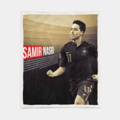 Samir Nasri Excellent Footballer Sherpa Fleece Blanket 1