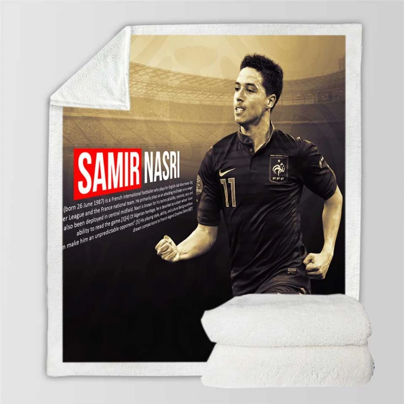 Samir Nasri Excellent Footballer Sherpa Fleece Blanket