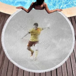 Samir Nasri Football Player Round Beach Towel 1