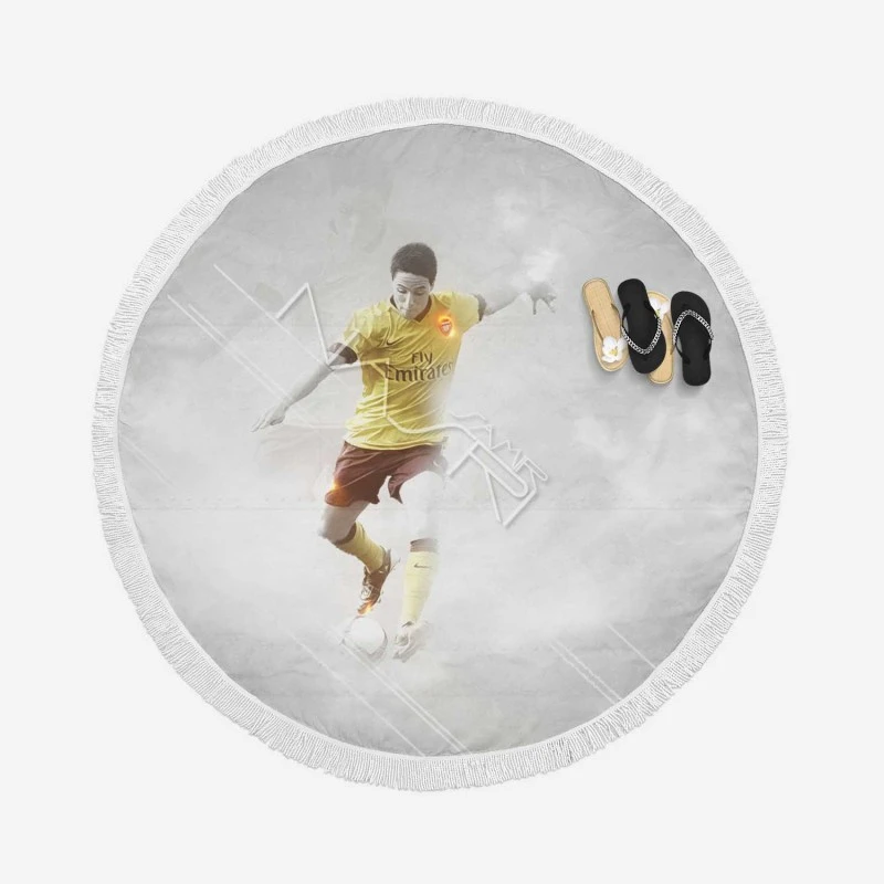 Samir Nasri Football Player Round Beach Towel