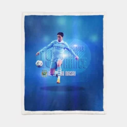 Samir Nasri Professional Footballer Sherpa Fleece Blanket 1