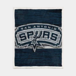 San Antonio Spurs NBA Logo Sherpa Fleece Blanket 1