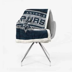 San Antonio Spurs NBA Logo Sherpa Fleece Blanket 2