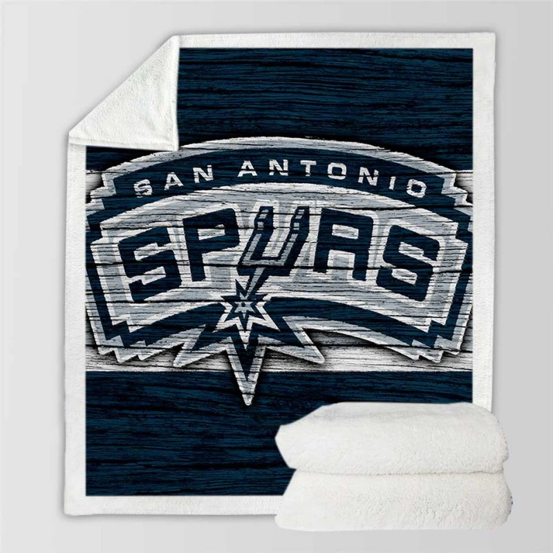San Antonio Spurs NBA Logo Sherpa Fleece Blanket