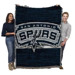 San Antonio Spurs NBA Logo Woven Blanket