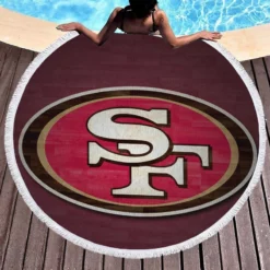 San Francisco 49ers Exciting NFL Team Round Beach Towel 1