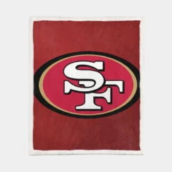 San Francisco 49ers Logo Sherpa Fleece Blanket 1