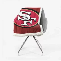 San Francisco 49ers Logo Sherpa Fleece Blanket 2