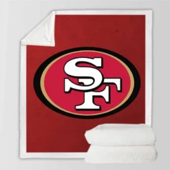 San Francisco 49ers Logo Sherpa Fleece Blanket