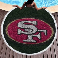 San Francisco 49ers NFL Football Player Round Beach Towel 1