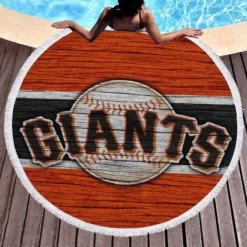 San Francisco Giants MLB Round Beach Towel 1