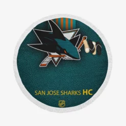 San Jose Sharks NHL Hockey Club Round Beach Towel