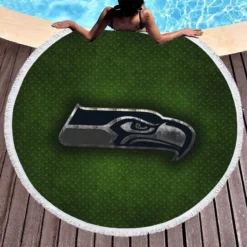 Seattle Seahawks Excellent NFL Team Round Beach Towel 1