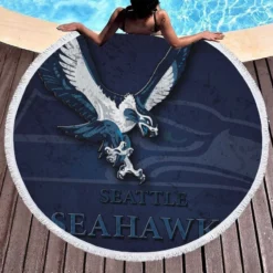 Seattle Seahawks NFL Football Club Round Beach Towel 1