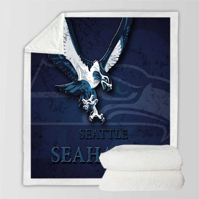 Seattle Seahawks NFL Football Club Sherpa Fleece Blanket