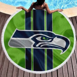 Seattle Seahawks NFL Round Beach Towel 1