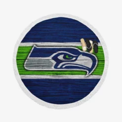 Seattle Seahawks Team Logo Round Beach Towel
