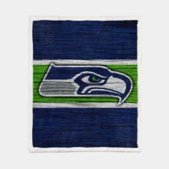 Seattle Seahawks Team Logo Sherpa Fleece Blanket 1