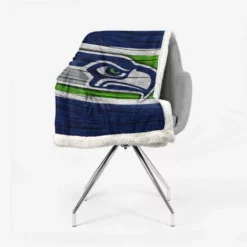 Seattle Seahawks Team Logo Sherpa Fleece Blanket 2