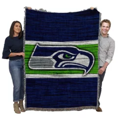 Seattle Seahawks Team Logo Woven Blanket