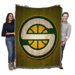 Seattle Supersonics Basketball team Woven Blanket