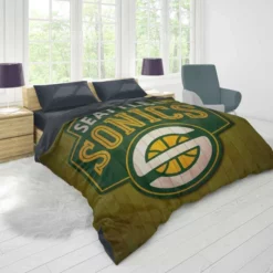 Seattle Supersonics NBA Basketball Club Duvet Cover 1