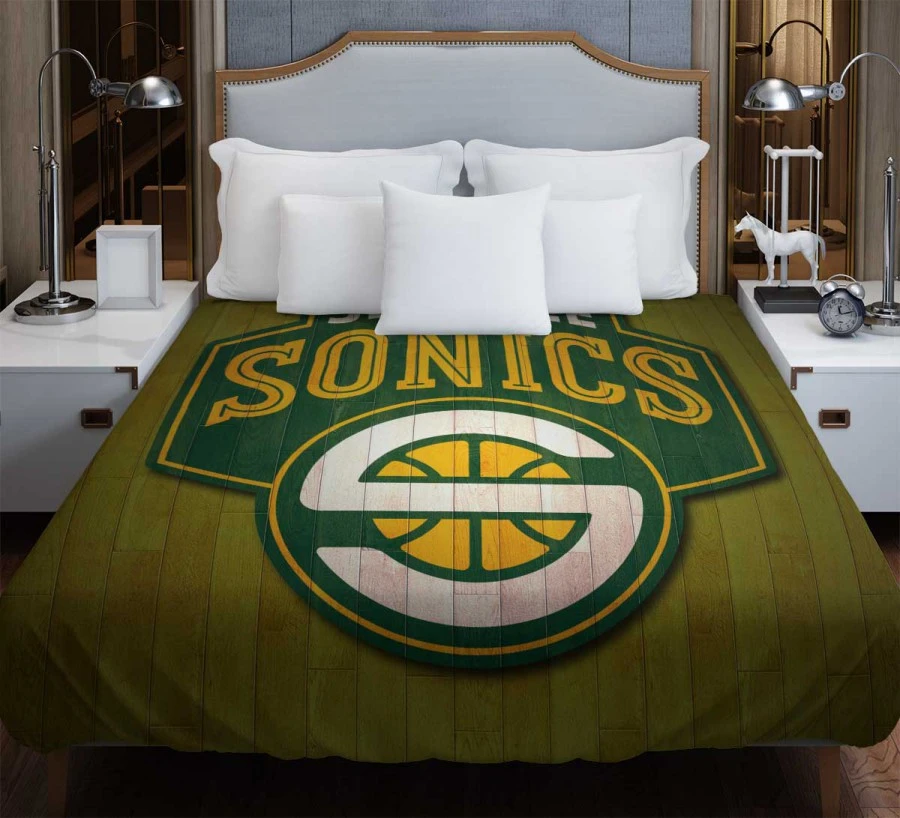 Seattle Supersonics NBA Basketball Club Duvet Cover