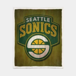 Seattle Supersonics NBA Basketball Club Sherpa Fleece Blanket 1