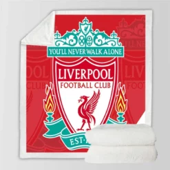 Sensational British Football Club Liverpool FC Sherpa Fleece Blanket