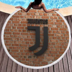 Sensational Football Club Juventus FC Round Beach Towel 1